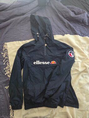 Ellesse Navy Blue Windbreaker Hoodie